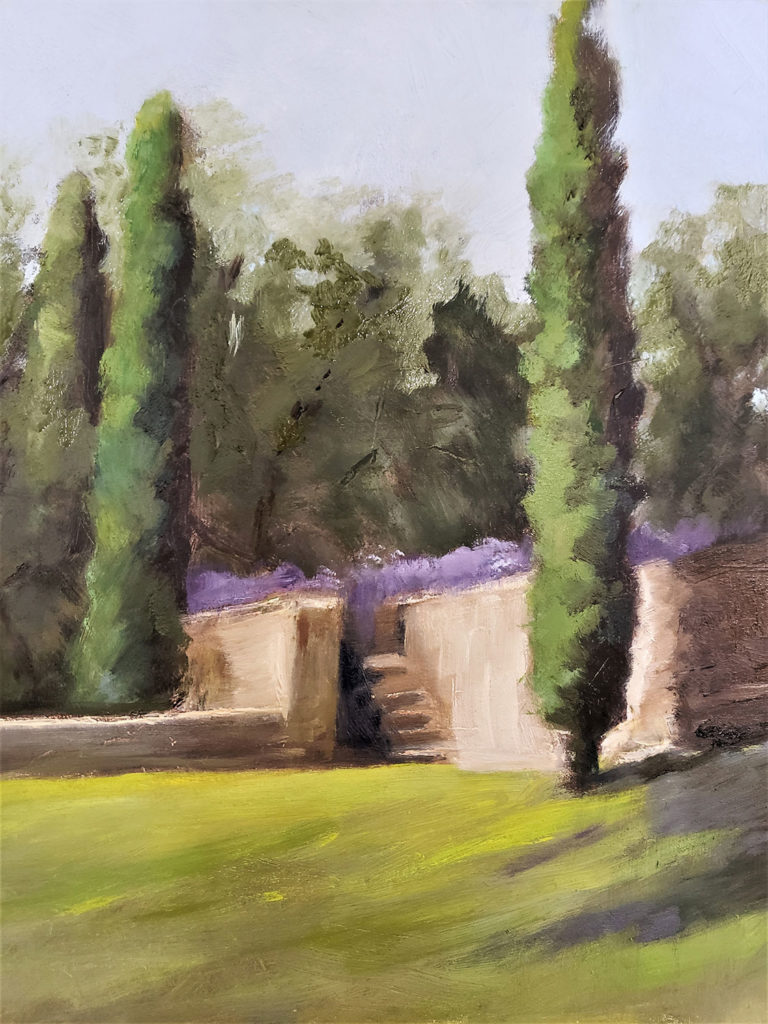 Lavendar Gardens Behind Ancient Walls, Provence